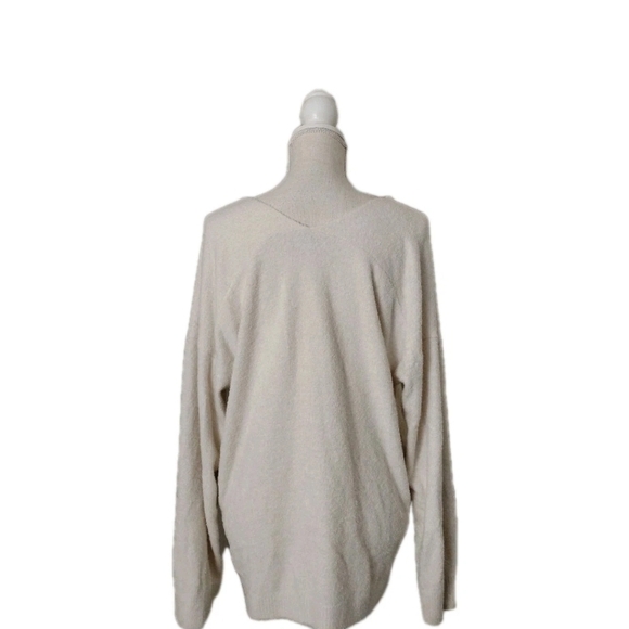 Barefoot Dreams CozyChic Lite Cardigan Button Front Cream Women's Size L - Picture 2 of 3